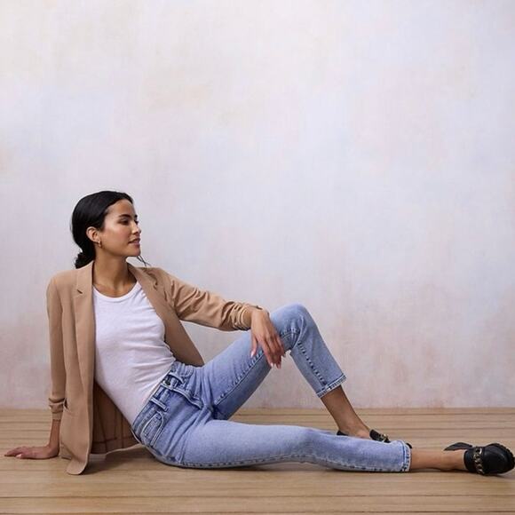 LC Lauren Conrad Light Wash Skinny Ankle Jeans Size 6 Mid Rise Stretch Denim - Picture 3 of 12